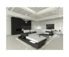 Stoff Wohnlandschaft Materialmix MESSANA U-Form