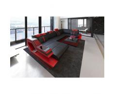 Ledersofa Wohnlandschaft RAVENNA U Form LED