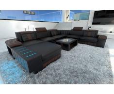 Design Wohnlandschaft Bellagio als XXL Version mit Bettfunktion