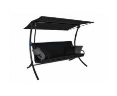 Royal Style Hollywoodschaukel (3-Sitzer) Design Style schwarz