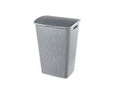 CURVER Wäschebox MY STYLE, Füllmenge 55 Liter, Maße: 42,8 x 33 x 60,4 cm (L x T x H), Farbe: silber
