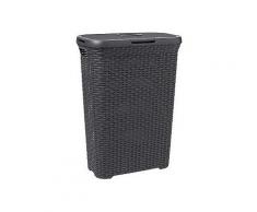 CURVER Wäschebox STYLE, Füllmenge: 40 Liter, Maße: 44,7 x 26,5 x 61,2 cm (L x T x H), Farbe: anthrazit