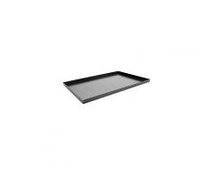 SCHNEIDER Pizzablech aus Blaublech, eckig, Temperatur bis + 500° C, Materialstärke: 2,0 mm, Maße: 400 x 600 mm, Höhe 25 mm