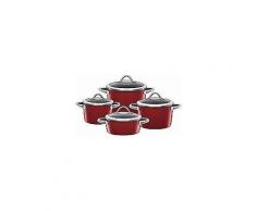SILIT Vitaliano Rosso Topf-Set, 4-teilig, Pastatopf inklusive Pastaeinsatz mit Überkochschutz, 1 Set