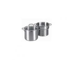 KRÜGER Spaghettitopf Edelstahl mit Glasdeckel, 24 cm, Für alle Herdarten geeignet, inkl. Induktion, 1 Stück