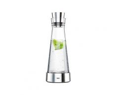EMSA FLOW Slim Karaffe inkl. Kühlelement, Aus hochwertigem Design, Fassungsvermögen: 1 Liter, Edelstahl / Glas