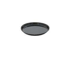 WALTER Premium Pizzablech, emailliert, Antihaft-beschichtetes Blech mit kratzfestem Boden, schwarz, Ø 280 mm, Höhe: 25 mm