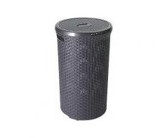 CURVER Wäschetonne STYLE, Füllmenge: 48 Liter, Maße: 39,8 x 39,8 x 60,9 cm (L x T x H), Farbe: anthrazit