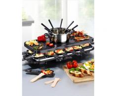 Raclette- und Fondue-Set mit heißem Stein GOURMETmaxx schwarz