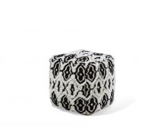 Pouf schwarz-weiss 45 x 45 cm ORAI