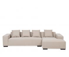 Ecksofa Polsterbezug beige linksseitig LUNGO