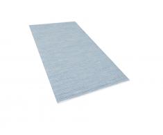 Teppich hellblau 80 x 150 cm Kurzflor DERINCE