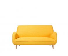 3-Sitzer Sofa Polsterbezug gelb KOUKI