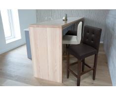 Barhocker Kunstleder braun 2er Set MADISON