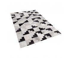 Teppich Leder schwarz/grau 140 x 200 cm EFIRLI
