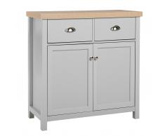 Kommode grau/heller Holzfarbton CLIO