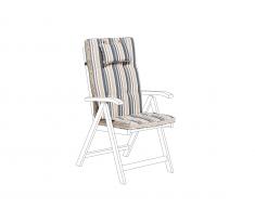 Auflage für Gartenstuhl TOSCANA dunkelblau-beige gestreift