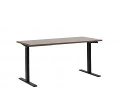 Schreibtisch braun/schwarz 180 x 80 cm manuell höhenverstellbar UPLIFT