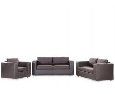 Sofa Set Leder braun 6-Sitzer HELSINKI