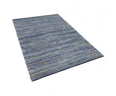 Teppich blau 160 x 230 cm Kurzflor ALANYA