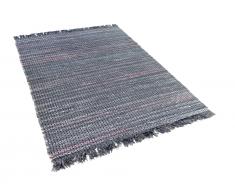 Teppich grau 140 x 200 cm Kurzflor BESNI