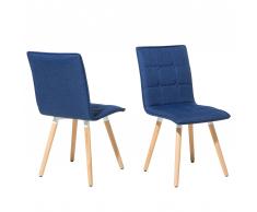 Esszimmerstuhl marineblau 2er Set BROOKLYN