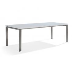 Esstisch Edelstahl weiß 220 x 90 cm ARCTIC II