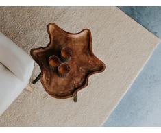 Teppich hellbeige 140 x 200 cm Shaggy DEMRE