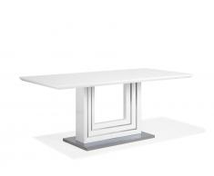 Esszimmertisch weiss Edelstahl 180 x 90 cm KALONA