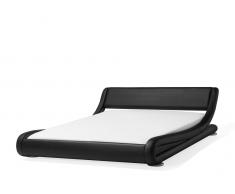 Bett Kunstleder schwarz 160 x 200 cm AVIGNON