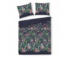 Bettwäsche Set schwarz 160 x 200 cm PRECI