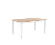 Esstisch Holz hellbraun/weiß 150 x 90 cm GEORGIA
