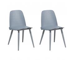Esszimmerstuhl 2er Set grau HAMILTON