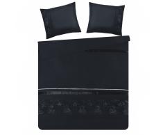 Bettwäsche Set schwarz 200 x 220 cm FERMO