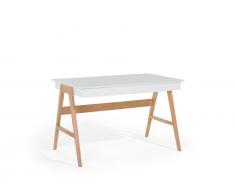 Schreibtisch weiß 120 x 70 cm 2 Schubladen SHESLAY