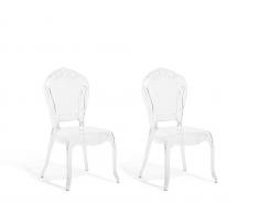 Esszimmerstuhl transparent 2er Set VERMONT
