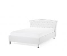 Bett Kunstleder weiss Lattenrost 140 x 200 cm METZ