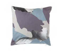 Dekokissen Fleckenmotiv Baumwolle lila/silber 45 x 45 cm IXIA