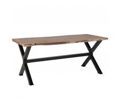Esstisch Holz braun/schwarz 180 x 95 cm VALBO