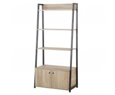 Regal heller Holzfarbton/schwarz 3 Fächer CAMDEN