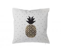 Dekokissen Ananas Baumwolle schwarz/gold 45 x 45 cm YASMIN