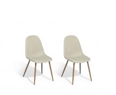 Esszimmerstuhl beige 2er Set BRUCE
