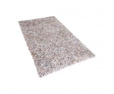 Teppich hellbeige 160 x 230 cm Leder MUT