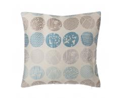 Dekokissen Kreise blau/grau 45 x 45 cm CHIVES