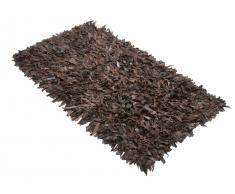 Teppich braun 80 x 150 cm Leder MUT