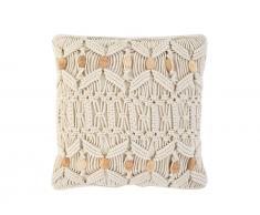 Dekokissen Strickmuster beige 45 x 45 cm NICAEA
