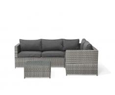 Lounge Set Rattan grau AVOLA