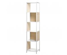 Bücherregal weiss/heller Holzfarbton BOGOTA