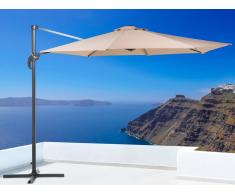 Ampelschirm Ø300 cm sandbeige/dunkelgrau SAVONA