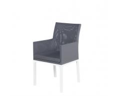 Gartenstuhl grau Aluminium BACOLI